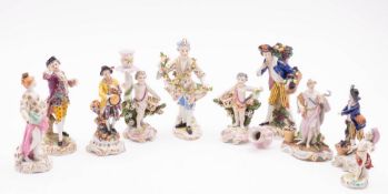 A mixed lot of ten Continental porcelain