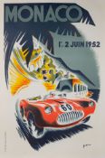 A reproduction Monaco Grand Prix 1952 po