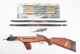 A vintage Barnett Wildcat crossbow, toge