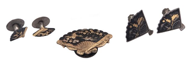 A pair of oriental earrings & a pair of
