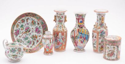 A group of Chinese Canton famille rose p