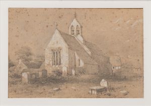 In the manner of Marianne Mordaunt (1778-1842) - Landscape scene - Ink and wash on paper - 17 x