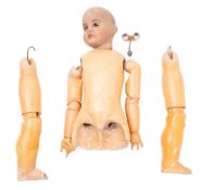 A late 19th/early 20th century French Louis Leon Prier 'Mon Cheri' bisque head doll,