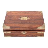 A walnut and gilt brass mounted dressing box,