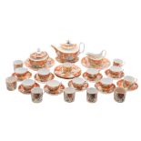 A John Rose Coalport porcelain tea service decorated with a Japan pattern