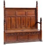 A potentially important Scottish Arts & Crafts oak box settle,