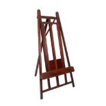 A Victorian mahogany gallery easel,