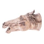 A late Victorian silver stirrup cup,