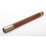 A leather cased single draw telescope, maker Heath & Co Ltd, London,