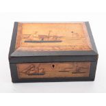 A late 19th century Trinity House inlaid workbox,