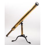 A 19th century 2 inch refracting telescope, maker Chamberlain & Son.