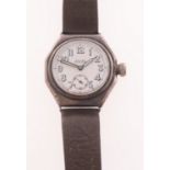 Rolex Oyster a 1920's gentleman's silver cased wristwatch,