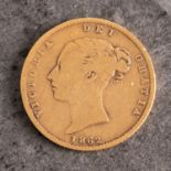 A Queen Victoria "Young Head" half sovereign, young head,