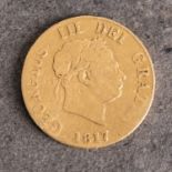 A George III half sovereign, laureate head,