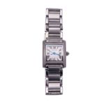 Cartier Tank Francaise a lady's stainless-steel wristwatch,