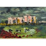 * John Piper (British, 1903-1992) - Carew Castle - Limited edition screenprint,