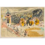 * John Piper (British, 1903-1992) - Harlaxton Hall - Limited edition screenprint,