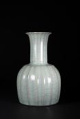 A Chinese Crackled Glazed Porcelain Vase with Inscribed Base