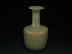 A Chinese Longquan-Style Celadon Glazed Bottle Vase.
