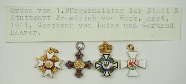Württemberg: Miniaturen aus dem Nachlass des 1. Bürgermeisters der Stadt Stuttgart F.v.H.