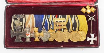 Preussen: Große Ordenschnalle eines Offiziers der Kriege 1864, 1866, 1870/71 und des 1. Weltkrieges