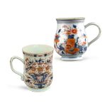 Two Chinese Imari Mugs decorated with Flowers, 18th century,