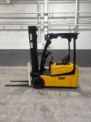 2019 Yale ERP040VTN 4,000 LB Cushion Tire Sit Down Electric Forklift