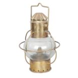 A LATE 19TH CENTURY SHIPS PARAFFIN ONION GLOBE LANTERN.