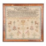 19TH CENTURY NEEDLEWORK SAMPLER, ELIZA LYNAM.