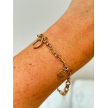 Vintage 9ct Yellow Gold Charm Bracelet