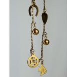 sweet 9ct yellow gold charm bracelet