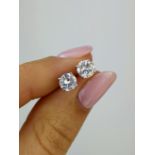 1.50cts Diamond and 18 Carat White Gold Stud Earrings