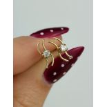 9ct gold diamond stud earrings