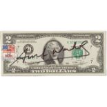 Warhol, Andy (1928 Pittsburgh - 1987 New York, nach) - „Two Dollar Bill“, 2 Dollarnote mit Gelegenh