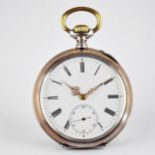 Silber-Herrentaschenuhr - IWC Schaffhausen, Schweiz, um 1896, Lépine-Ausführung, Gehäuse aus 800er