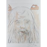 Dalí, Salvador (1904 Figueras -1989 ebenda) - "Hommage à Leonardo", 1975, Kaltnadelradierung mit Aq