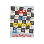 A rare double sided 1950 'All On Dunlop' poster,