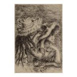 Pierre-Auguste Renoir (1841-1919); Le chapeau épinglé (La fille de Berthe Morisot et s...