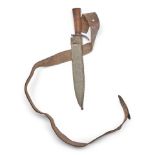 A CIVIL WAR BOWIE KNIFE WITH BELT AND 'CS' PLATE.