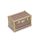 Louis Vuitton: a Mini Malle Zinc 1899 Trunk Paperweight 2011 (includes box)