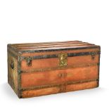 Louis Vuitton: a Vuittonite Canvas Trunk Early 20th century