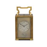 A good early 20th century French striking and repeating carriage clock with alarm Mappin and Webb