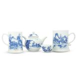 A Bow mug and teapot and cover with Chinese prototypes, circa 1750-54 and 1740