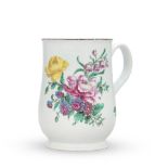 A large Bow mug, circa 1762-65