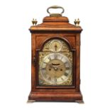 A late 18th century mahogany striking table clock Bearing a later signature for William Dutton,...