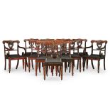 A set of twelve Irish George IV mahogany dining chairs Circa 1825 (12)