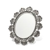 BUCCELLATI: An Italian silver mirror Mabuti, Milan, with post 1970 period mark, stamped Gianmari...