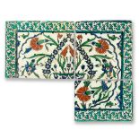 An Iznik pottery tile panel Turkey, first half of the 17th Century (3)
