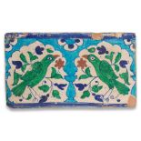 A Multan underglaze-painted pottery tile North India, 19th Century