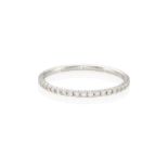 TIFFANY & CO.: 18K GOLD AND DIAMOND 'METRO' ETERNITY BAND RING
